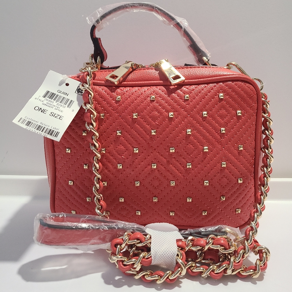 I.N.C. Quiin Quilt Top Handle Chain Crossbody